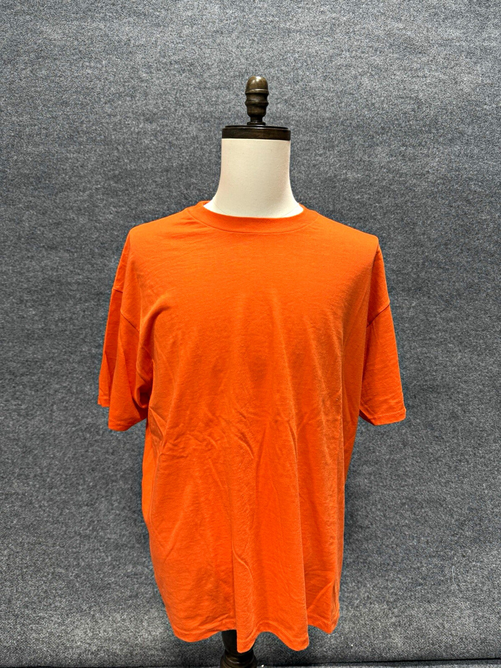 Hanes Beefy-T Mens XL Orange Blank T Shirt Short Sleeve Heavyweight Cotton Tee
